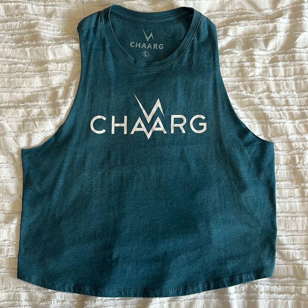 CHAARG Blue Cropped Tank Top